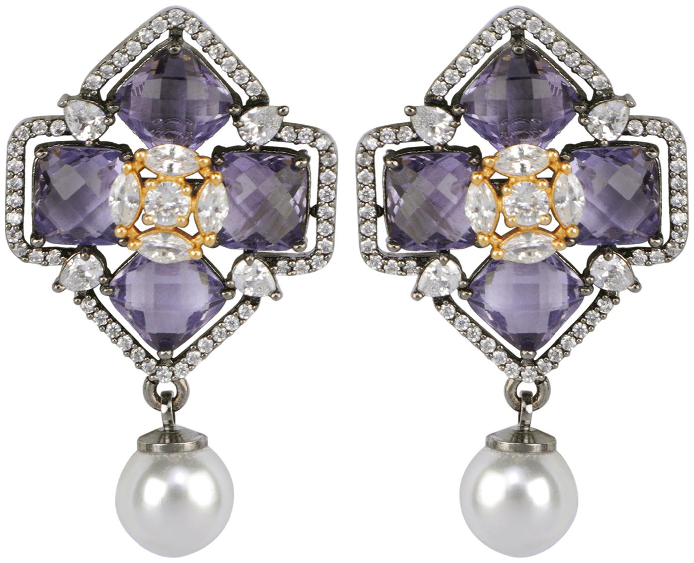 

Dilan Jewels HAPPINESS Collection Purple Victorian Earrings For Women