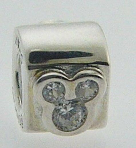 

DIS-500A CHAMILIA STERLING SILVER CZ MICKEY HEAD BEAD NEW RETIRED RARE
