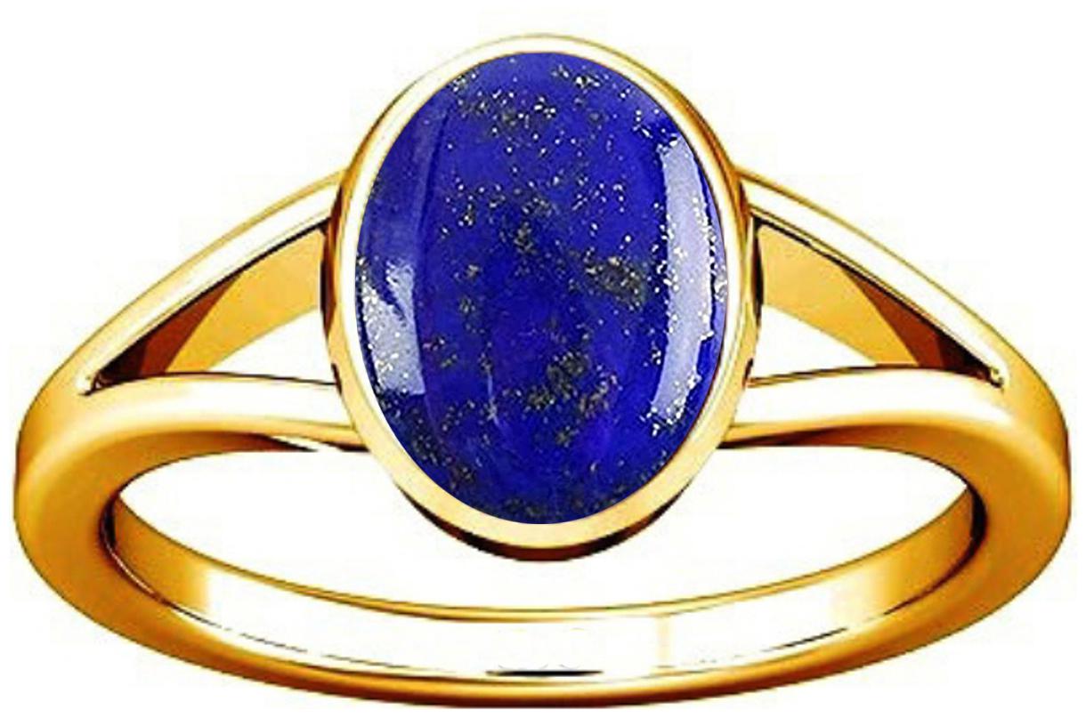 

Divya Shakti 7 25-7 50 Ratti Lapis Lazuli Lajward Gemstone Panchadhatu Ring AAA Quality