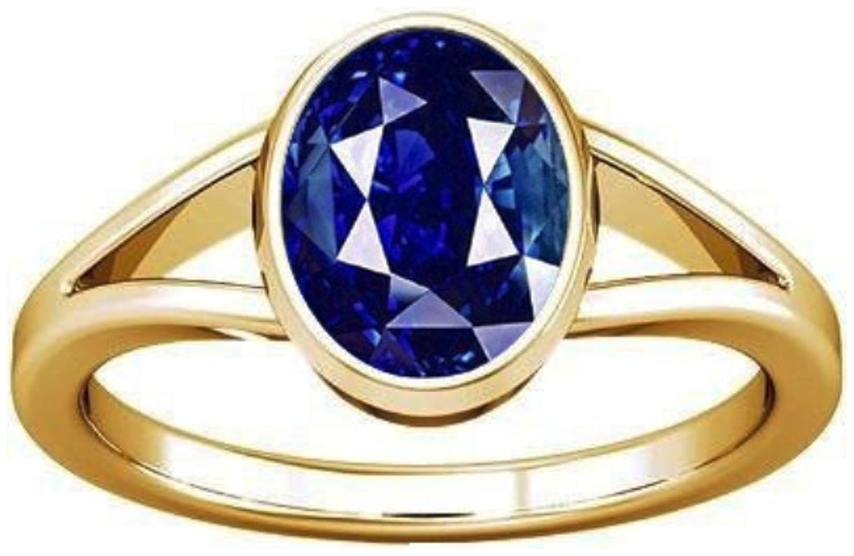 

Divya Shakti 7 25-7 50 Ratti Blue Sapphire Neelam Nilam Gemstone Panchadhatu Ring AAA Quality