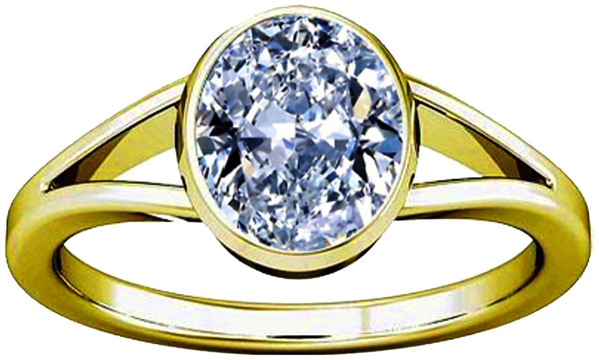 

Divya Shakti 7 25-7 50 Ratti Round American Diamond Zircon Gemstone Panchadhatu Ring AAA Quality