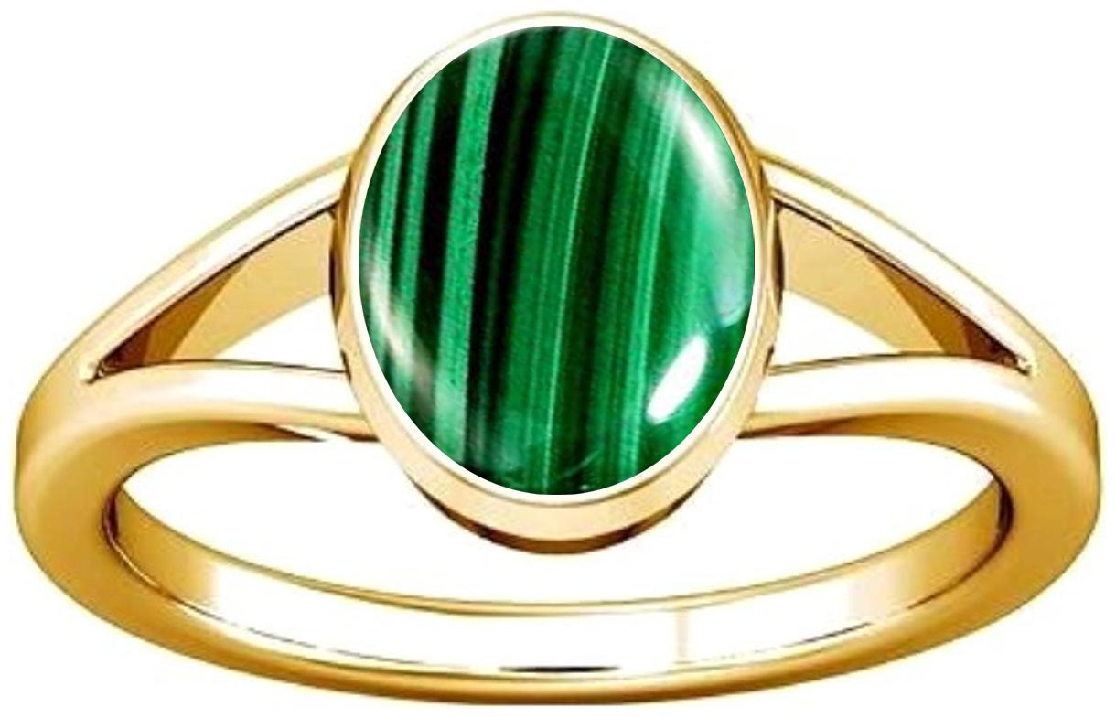 

Divya Shakti 7 25-7 50 Ratti Malachite Dana Firang Gemstone Panchadhatu Ring AAA Quality