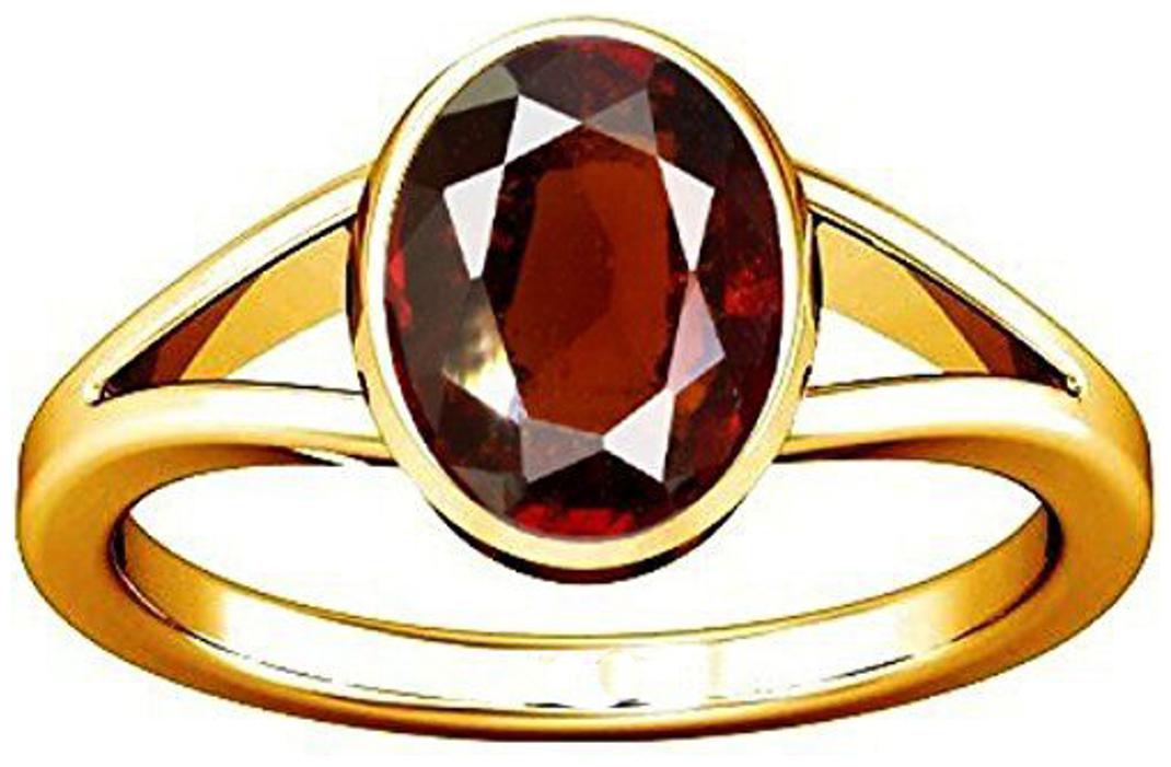 

Divya Shakti 7 25-7 50 Ratti Gomed Hessonite Gemstone Panchadhatu Ring AAA Quality