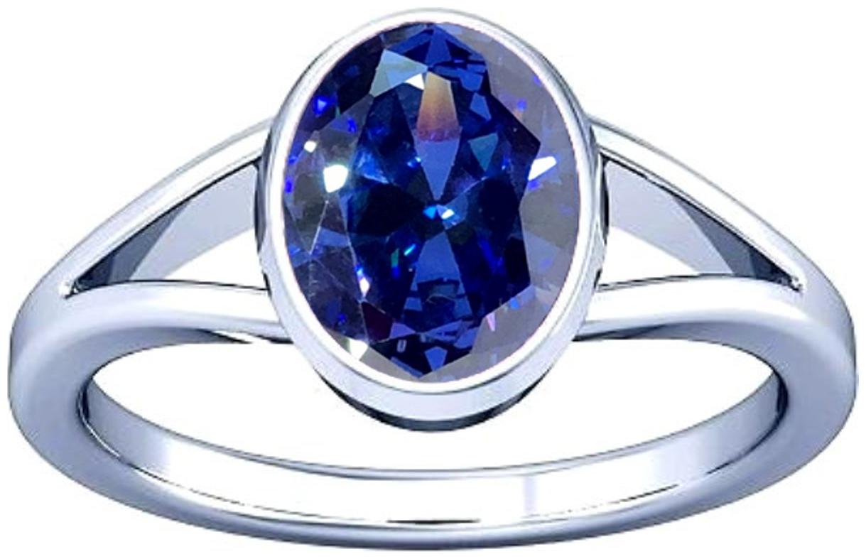 

Divya Shakti 7 25-7 50 Ratti Tanzanite Gemstone Silver Ring AAA Quality