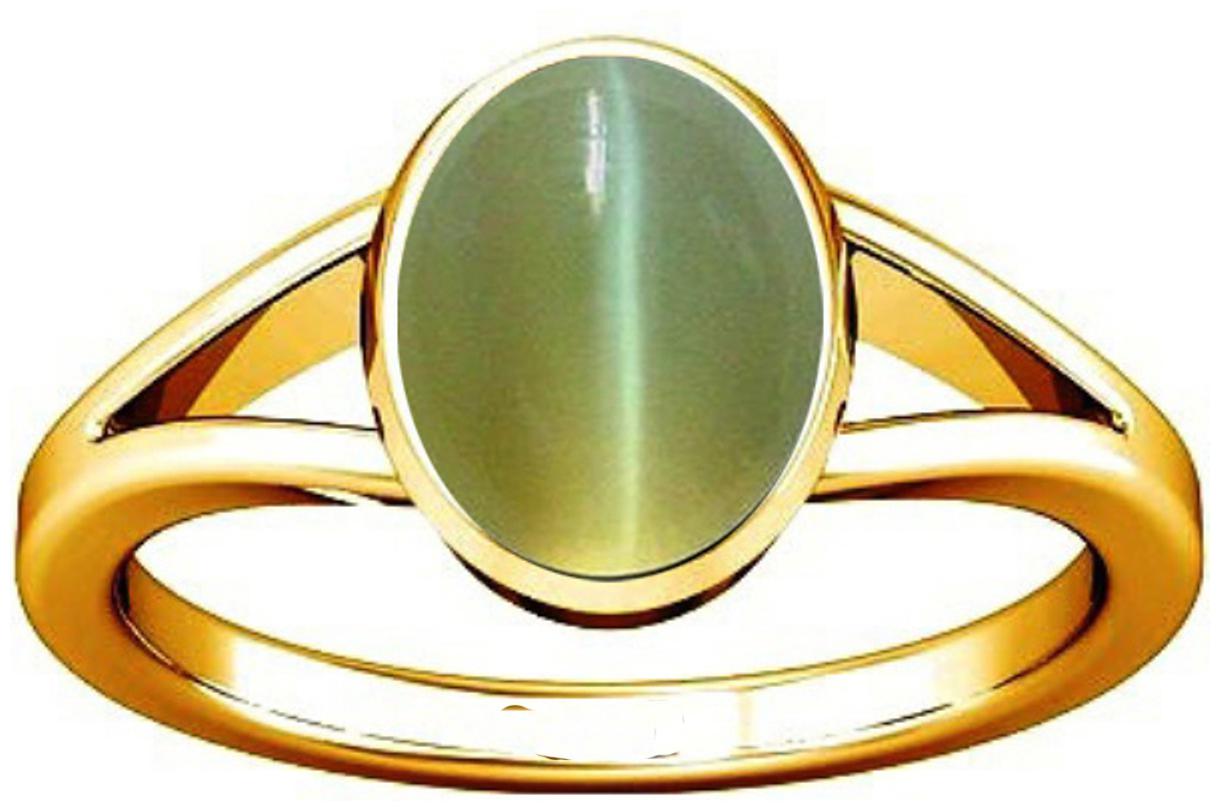 

Divya Shakti 7 25-7 50 Ratti Cat s Eye Lehsuniya Gemstone Panchadhatu Ring AAA Quality