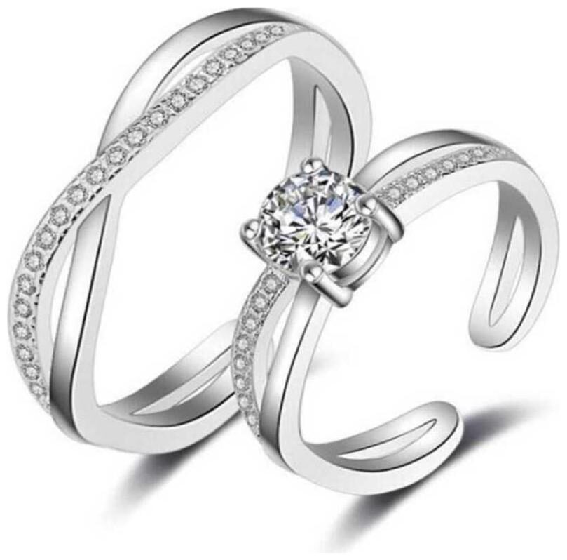 

Djewels Stylist Elegant Adjustable Couple Ring For Women Men