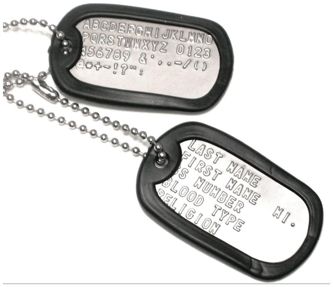 

Mens Silver Dock Tag Locket