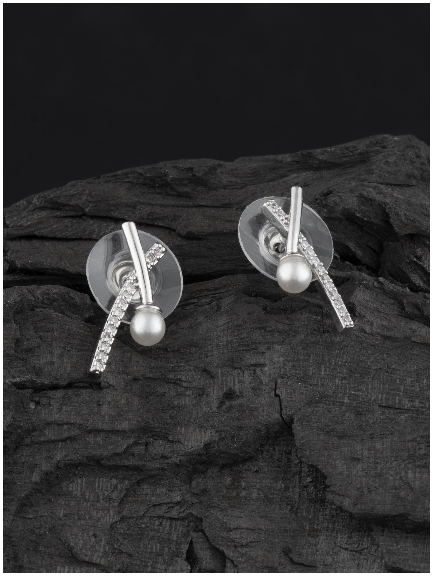 

E2O Antique Beads Silver Alloy Stud Earrings For Women