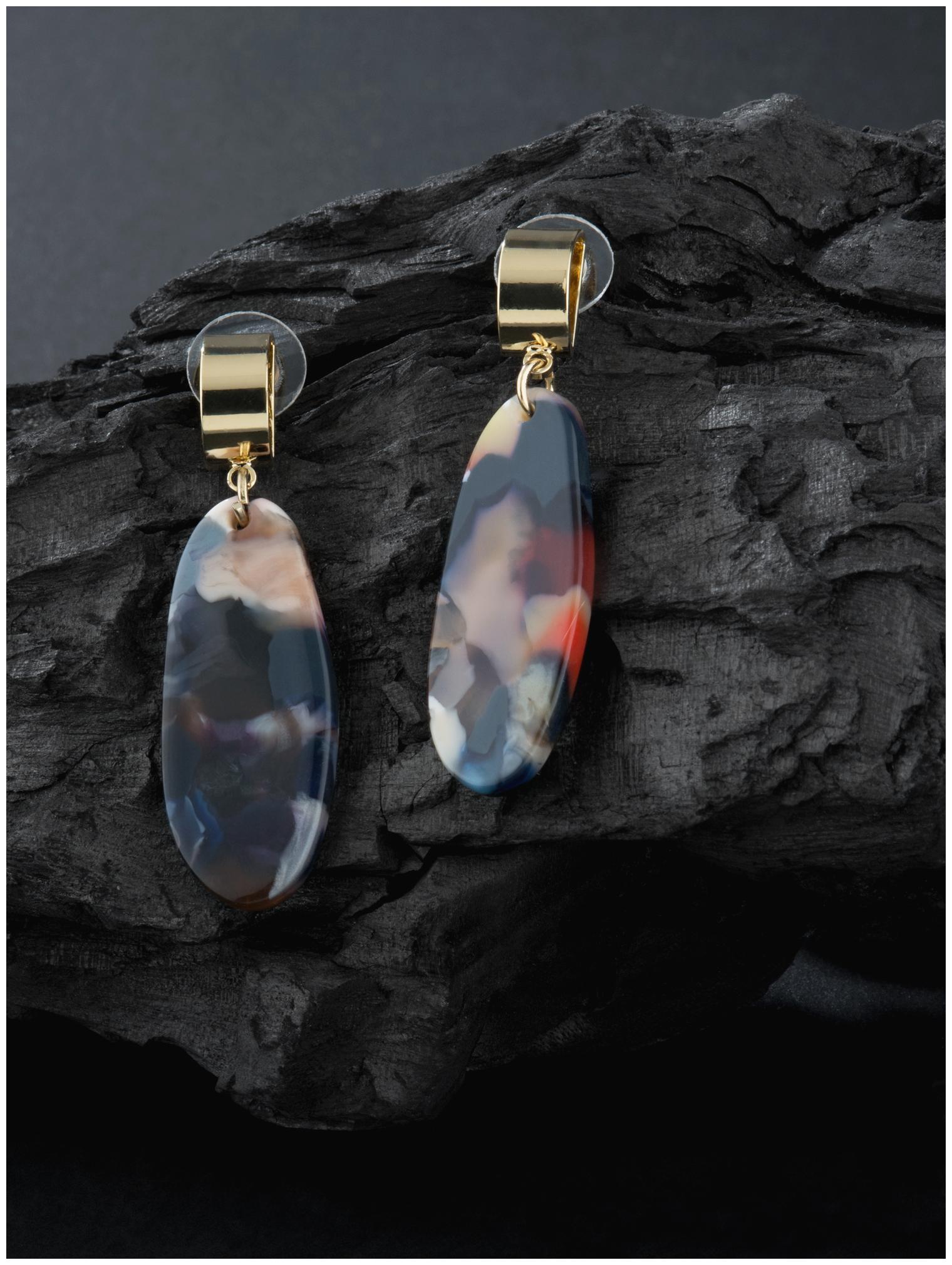 

E2O Antique Beads Black Alloy Drop Earrings For Women
