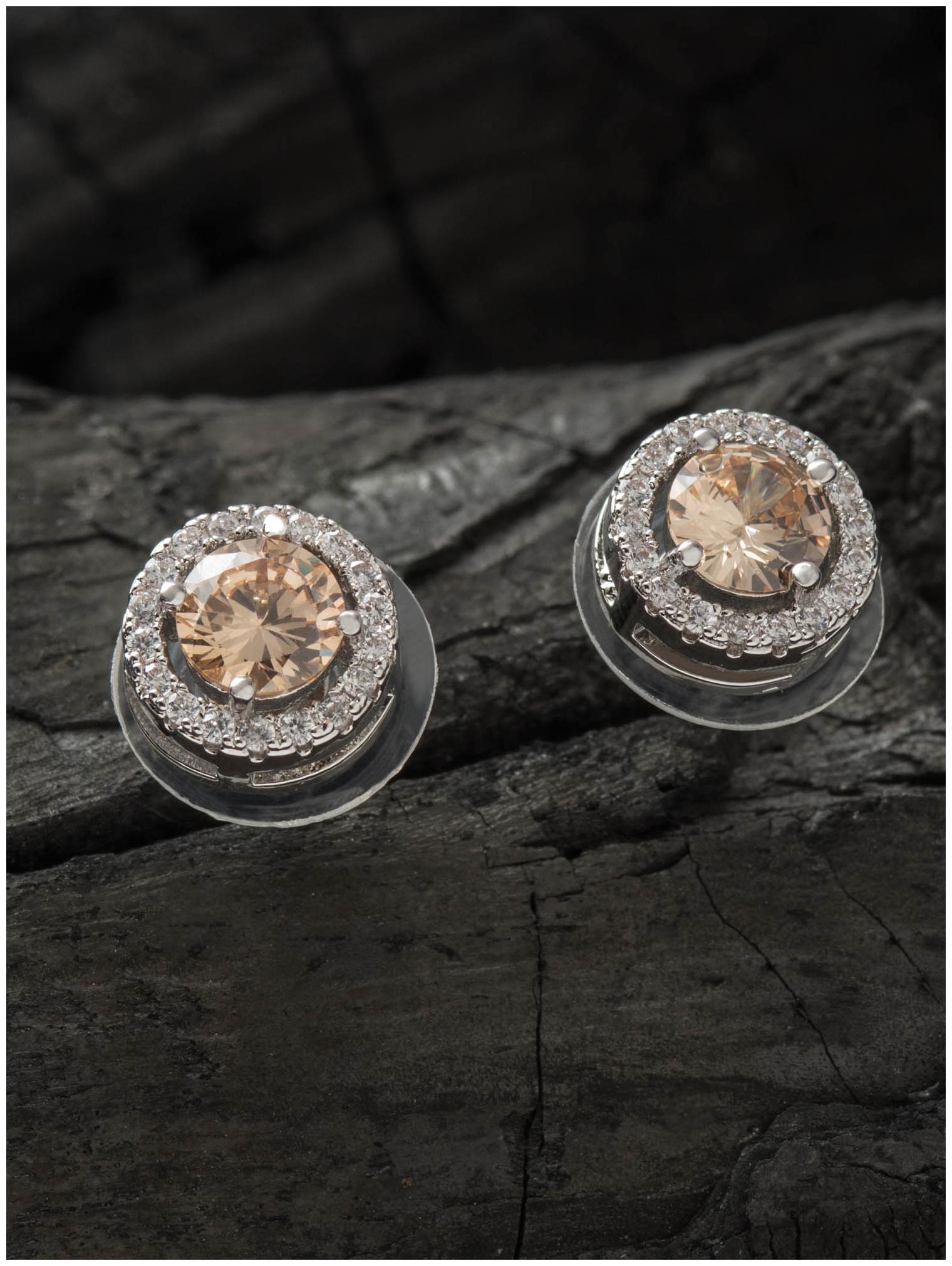 

E2O Brown Stud Earrings For Women