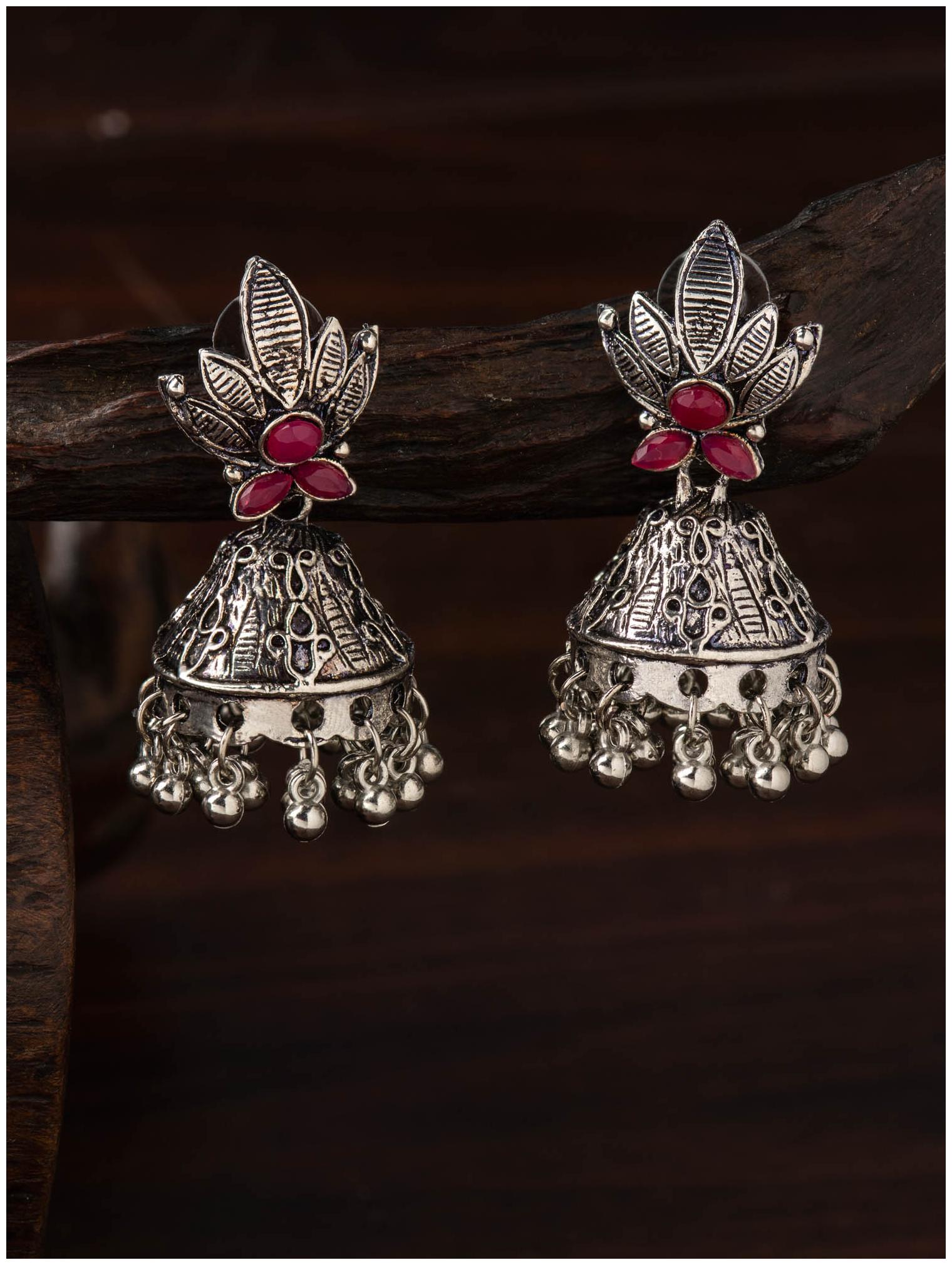 

E2O Classic Silver Jhumkas Silver Plated Earring
