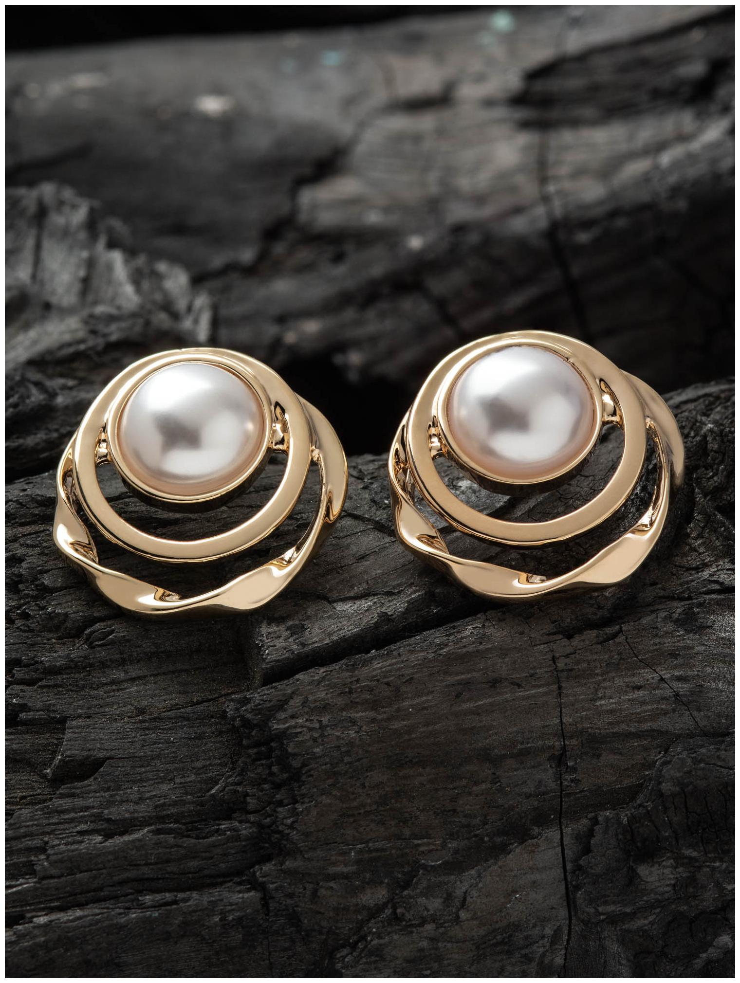 

E2O Gold Stud Earrings For Women