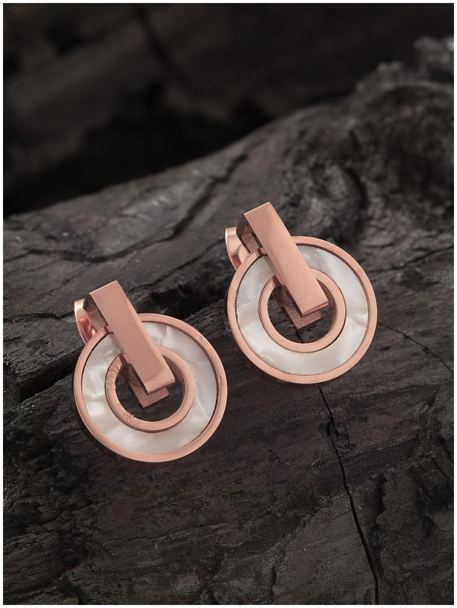 

E2O Gold Stud Earrings For Women