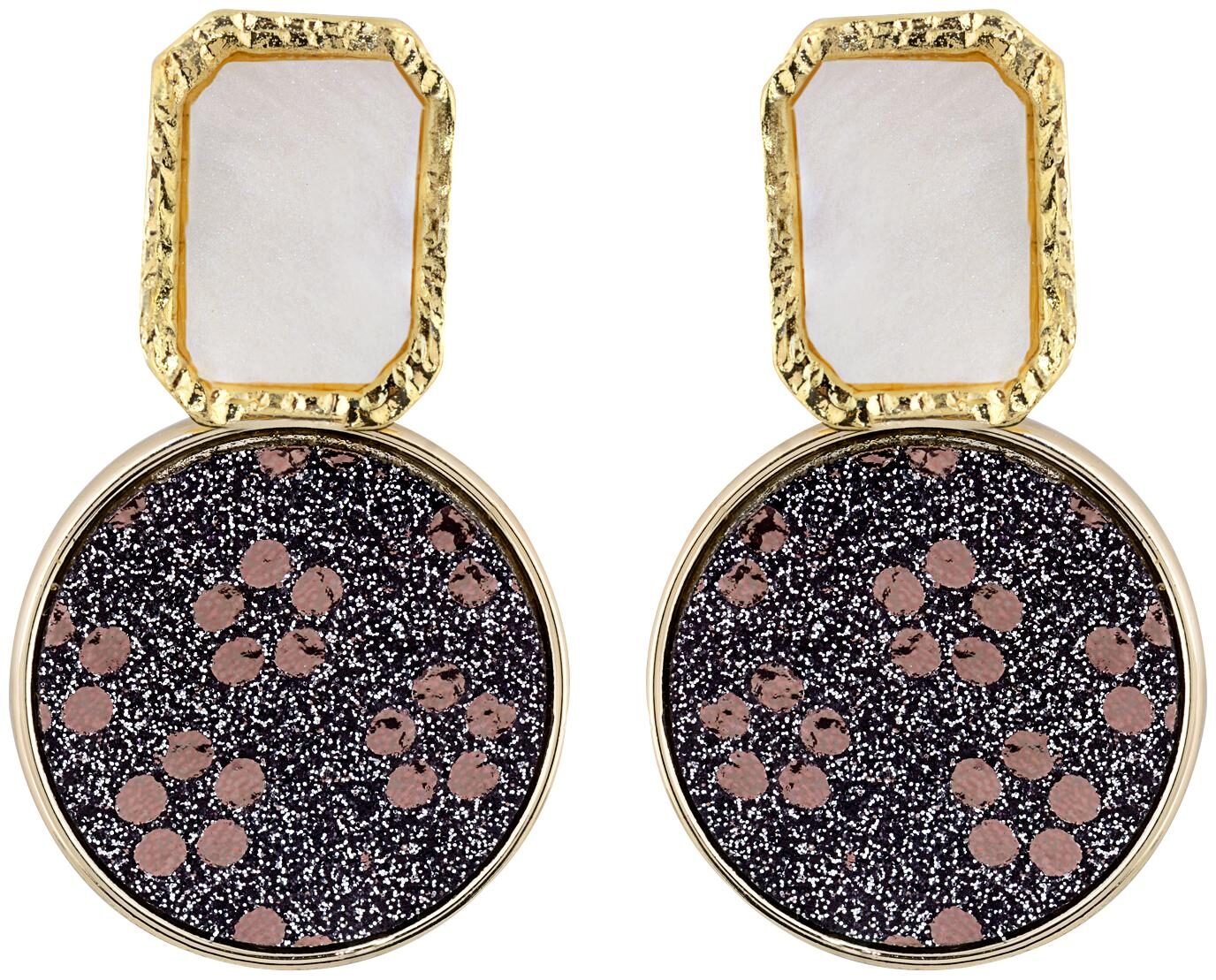 

E2O Round Shimmer Black Drop Earring