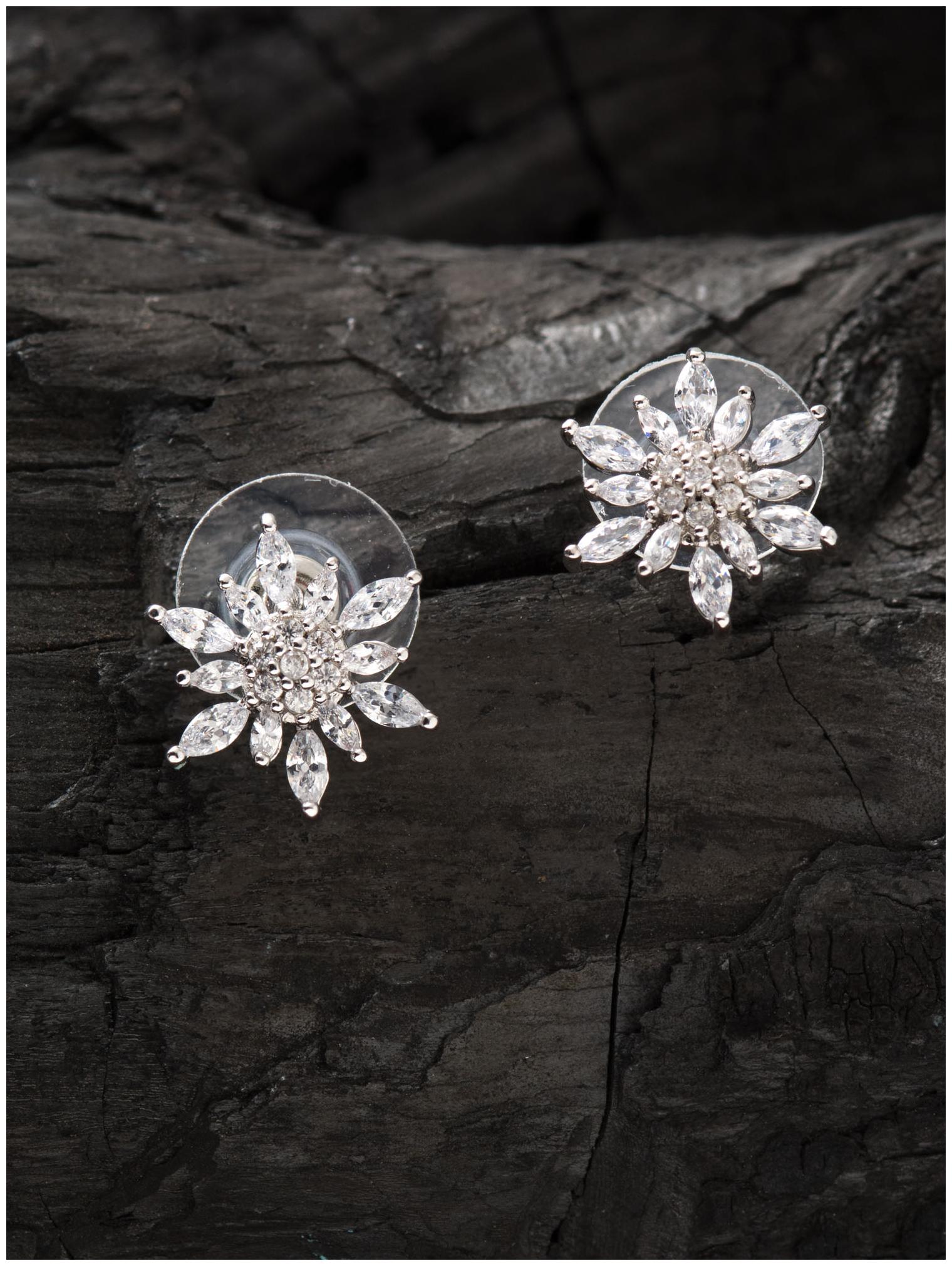 

E2O Silver Stud Earrings For Women