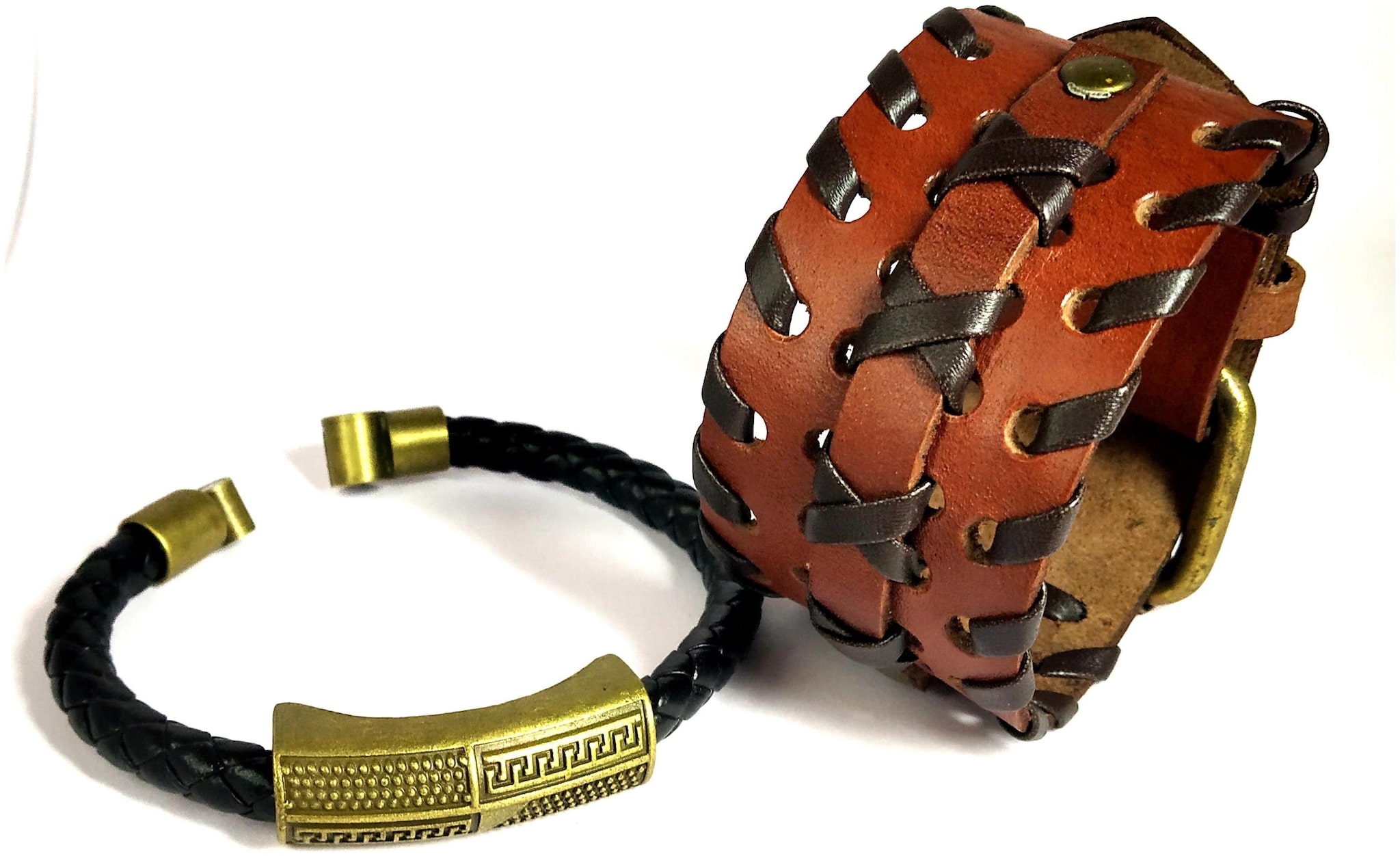 

Ediotics Trendy Stylish Handcrafted Leather Wrist Band Bracelet for Men (Code MB13 MB15)