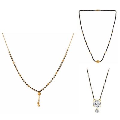 

Efulgenz Combo of Ethnic Gold Plated Mangalsutra For Women