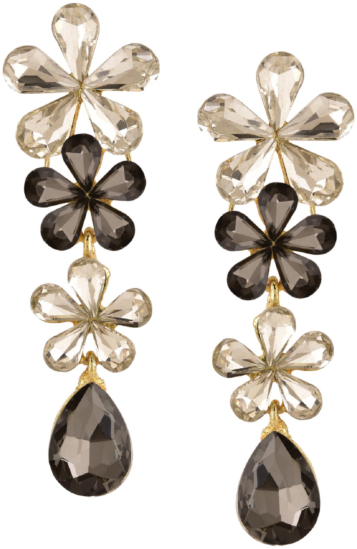 

Efulgenz Fashion Jewellery Stylish Latest Designer Wedding Fancy Party Wear Trendy Crystal Dangle Earring Set