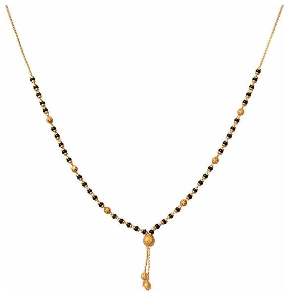 

Efulgenz Gold Plated Ethnic Mangalsutra Pendant with Tanmaniya Chain for Women