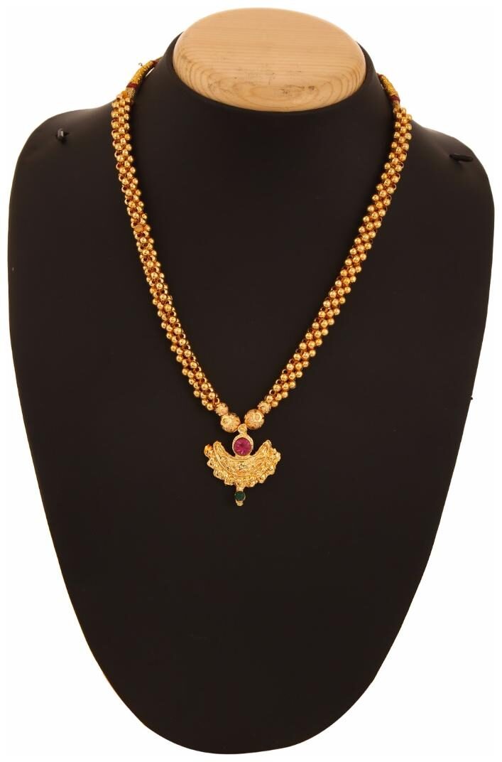 

Efulgenz Gold Plated Traditional Thushi Necklace for Girls and Women