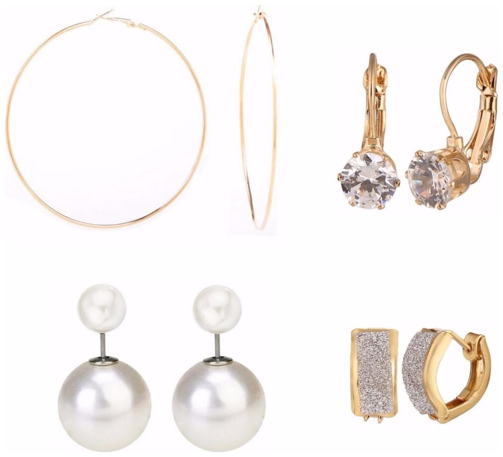 

Efulgenz Jewellery Combo of Fancy Party Wear Earrings for Girls and Women ( Pack of 4 )