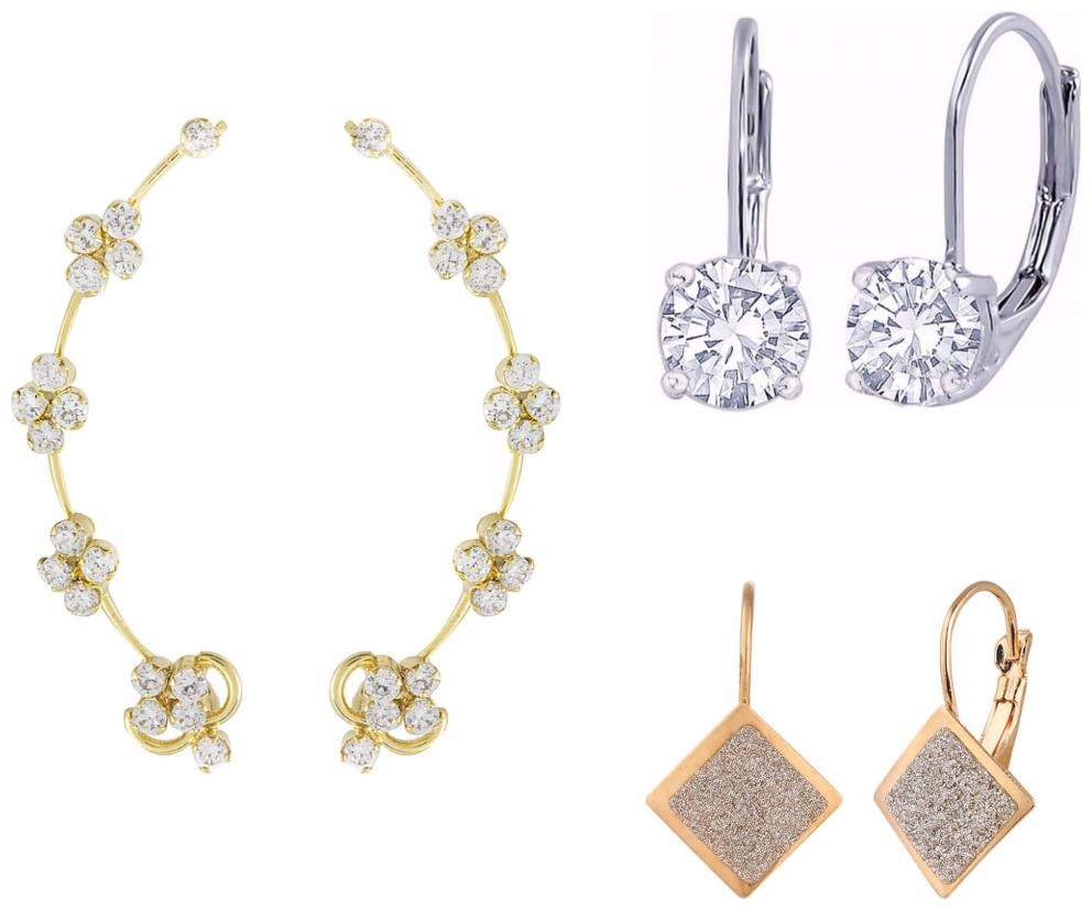 

Efulgenz Jewellery Combo of Stylish Fancy Party Wear Cuff Earring and Dangler Earring Jewellery for Girls Women