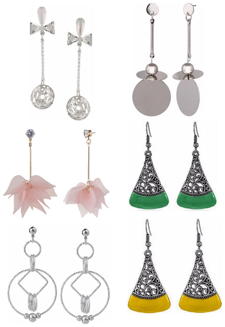 

Efulgenz Jewellery Combo Designer Fancy Party Wear Trendy Stylish Dangler Earrings for Girls and Women