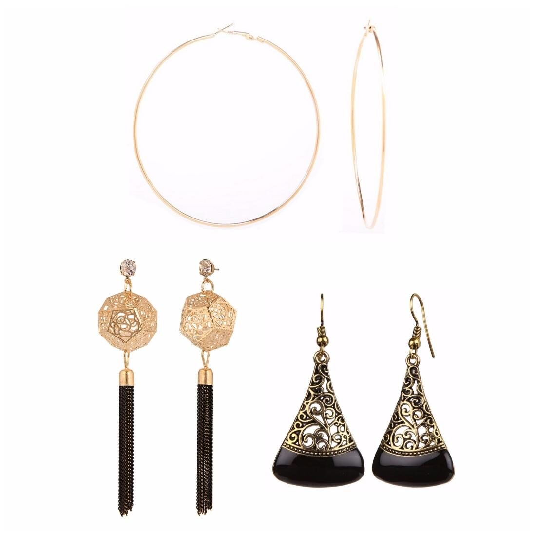 

Efulgenz Jewellery Combo of Stylish Fancy Party Wear Dangler Earrings for Girls and Women