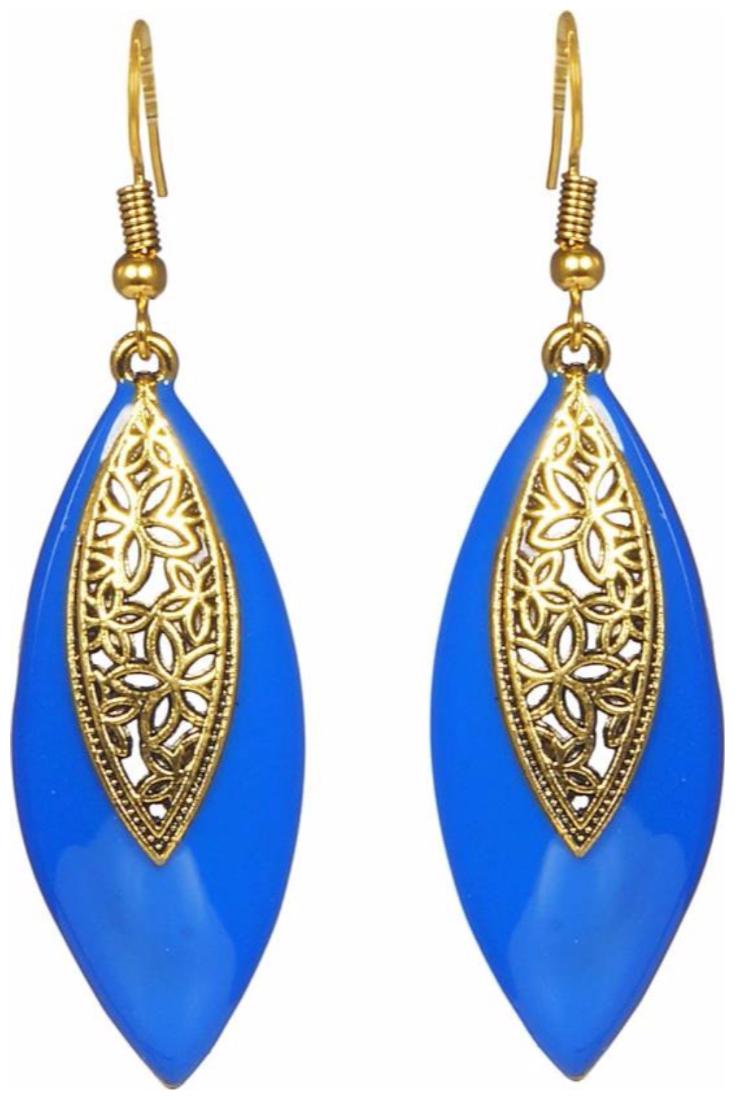 

Efulgenz Oxidised Stylish Blue Fancy Party Wear Dangler Earrings Jewellery for Girls Women