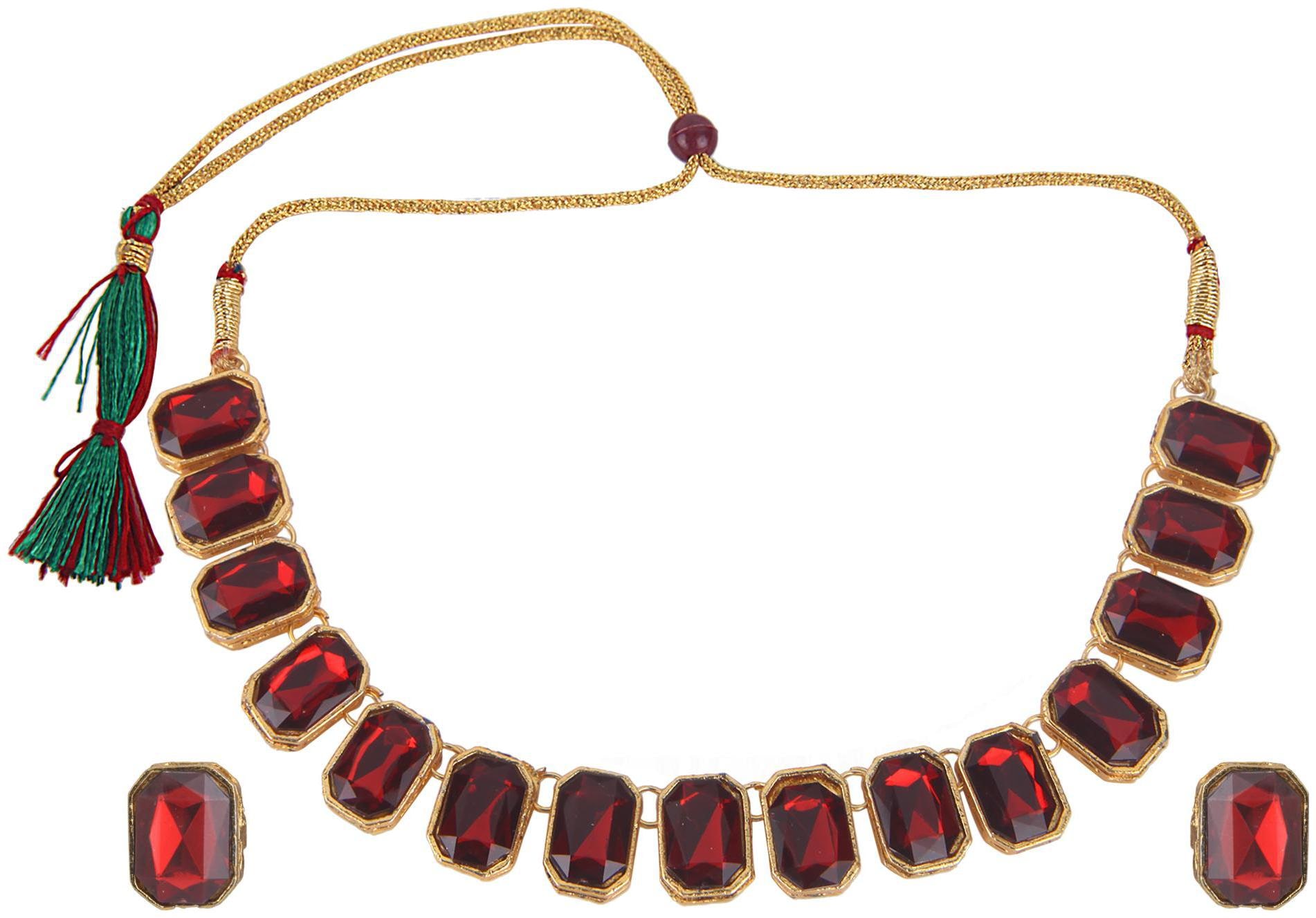 

Efulgenz Stylish Fashion Fancy Necklace Earrings Bracelet Ring Jewellery S