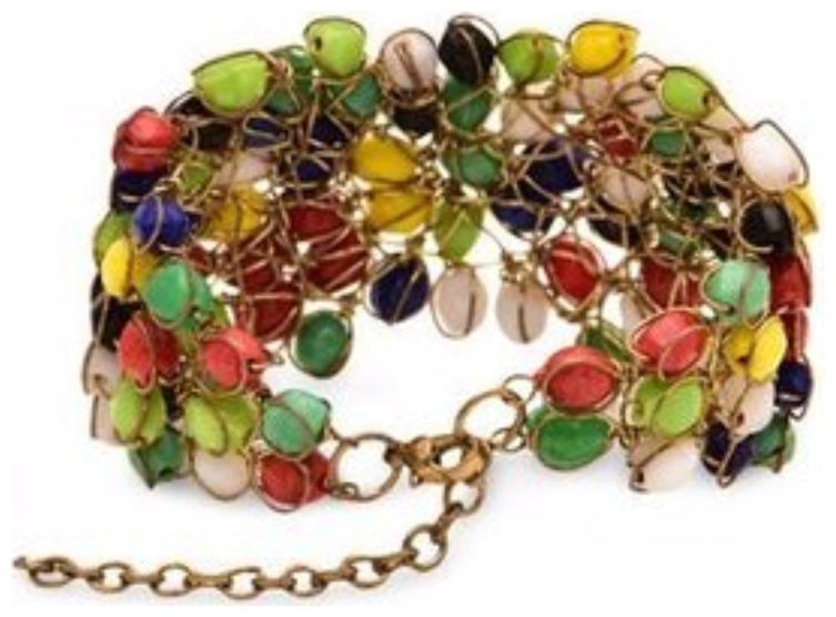 

Efulgenz Stylish Gold Plated Multicolor Crystal Adjustable Bracelet For Girls Women