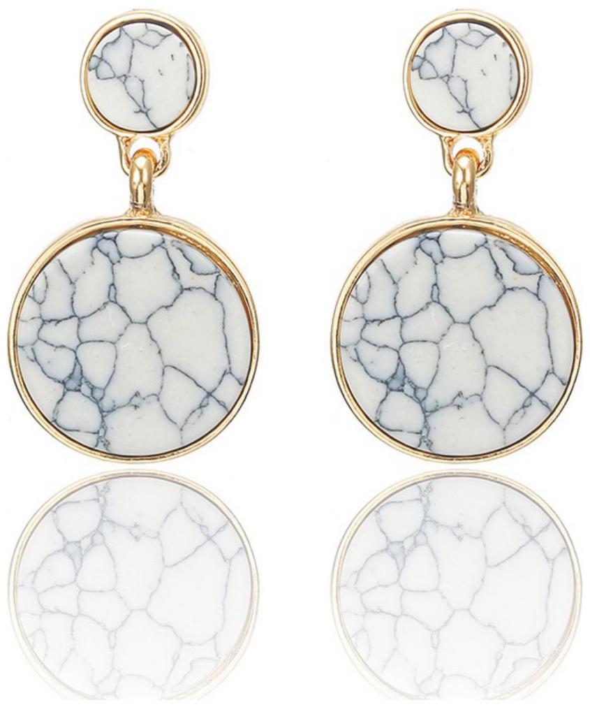 

Elegant Marble Fashion Earrings For Women Girls
