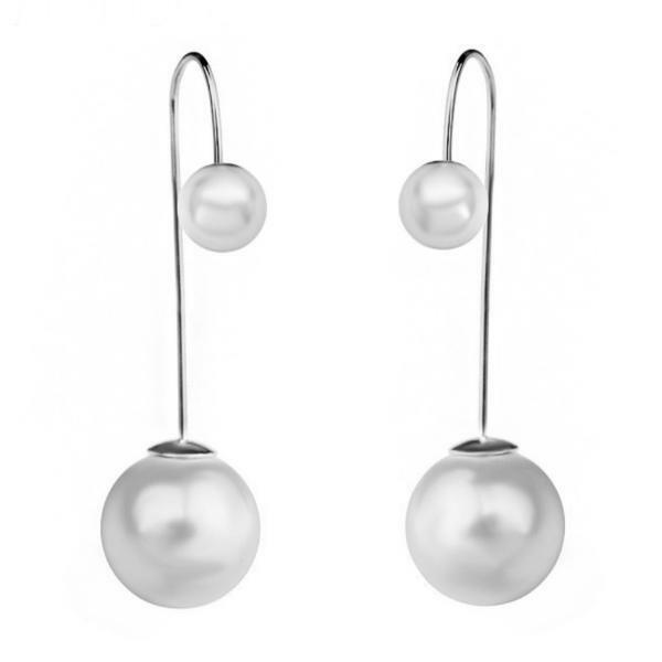 

Elle Double-Sided Pearl Wire Earrings