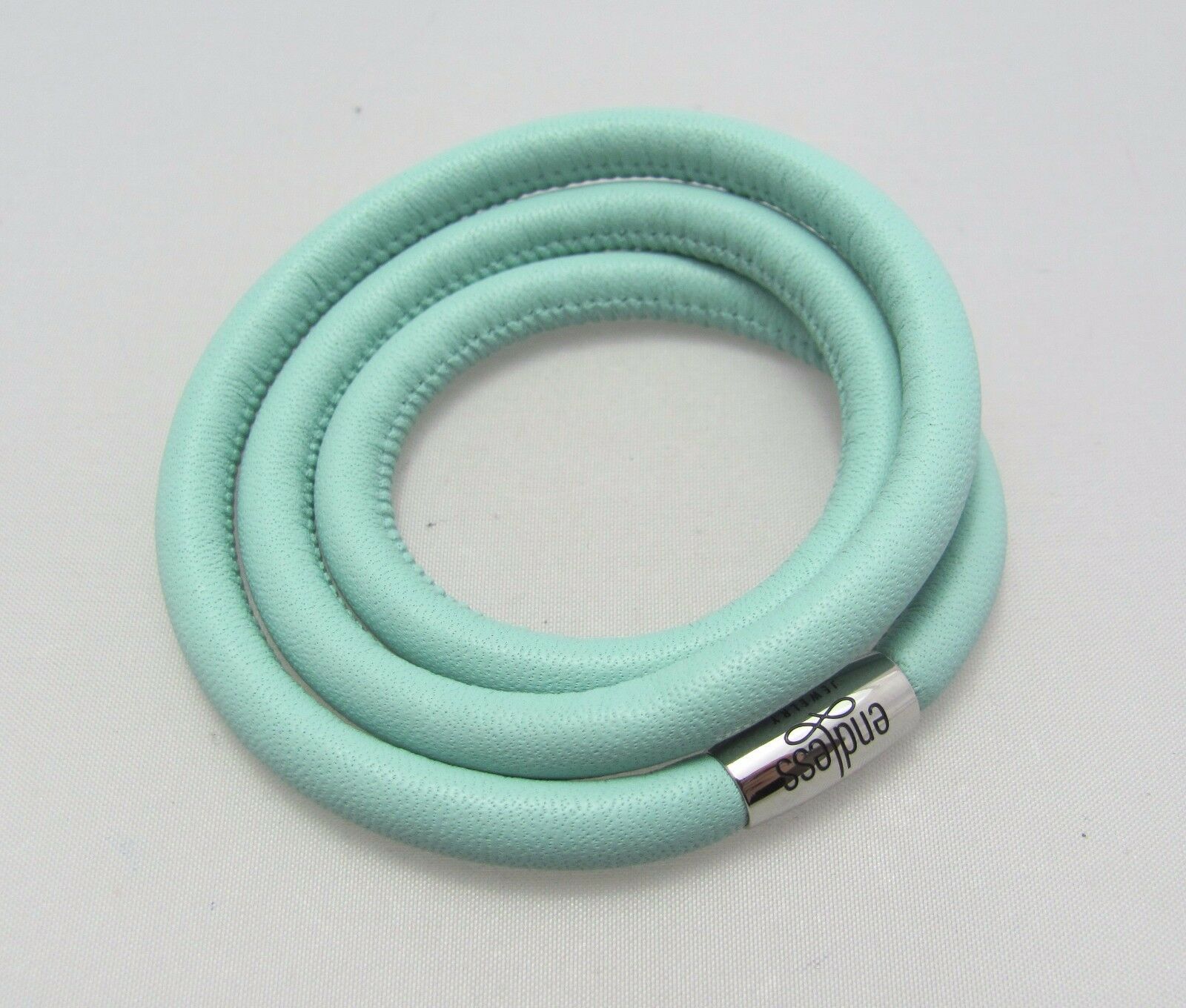 

ENDLESS mint triple leather steel 54cm 21 1 4 long bracelet