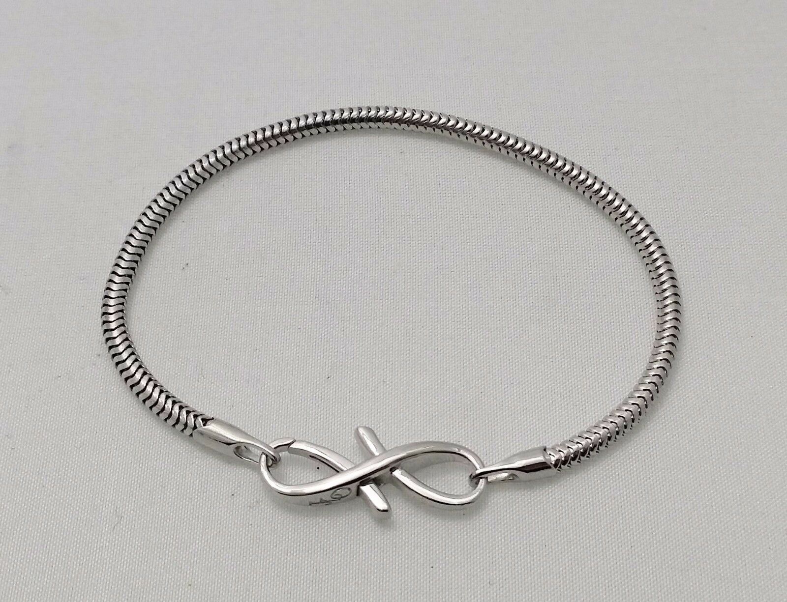 

ENDLESS Sterling Silver Charm Bracelet by J Lopez 21cm 8 5 Long