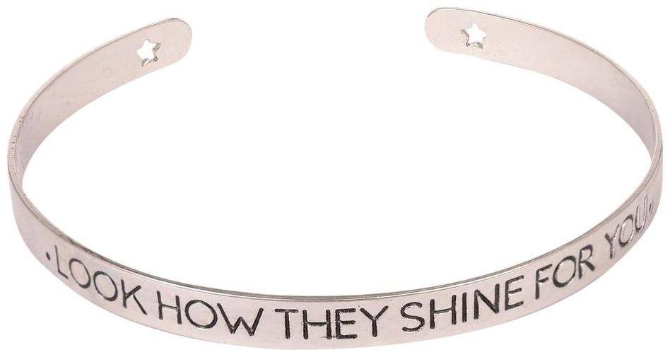 

Engraved with Look How They Shine For You Karma Kada in Silver