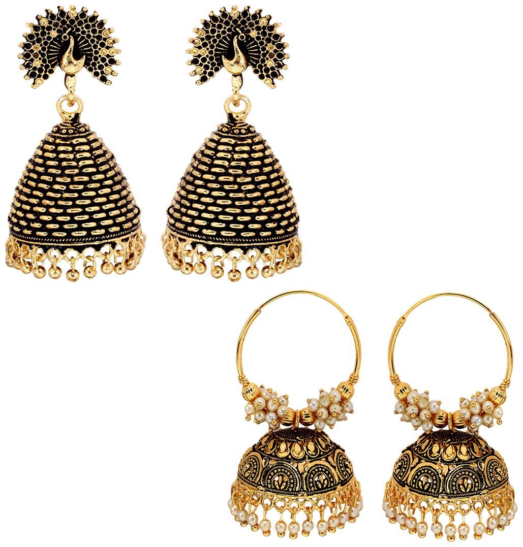 

Eris Inc Designer Beautiful Gold Plated Combo for Earrings for Girls Women