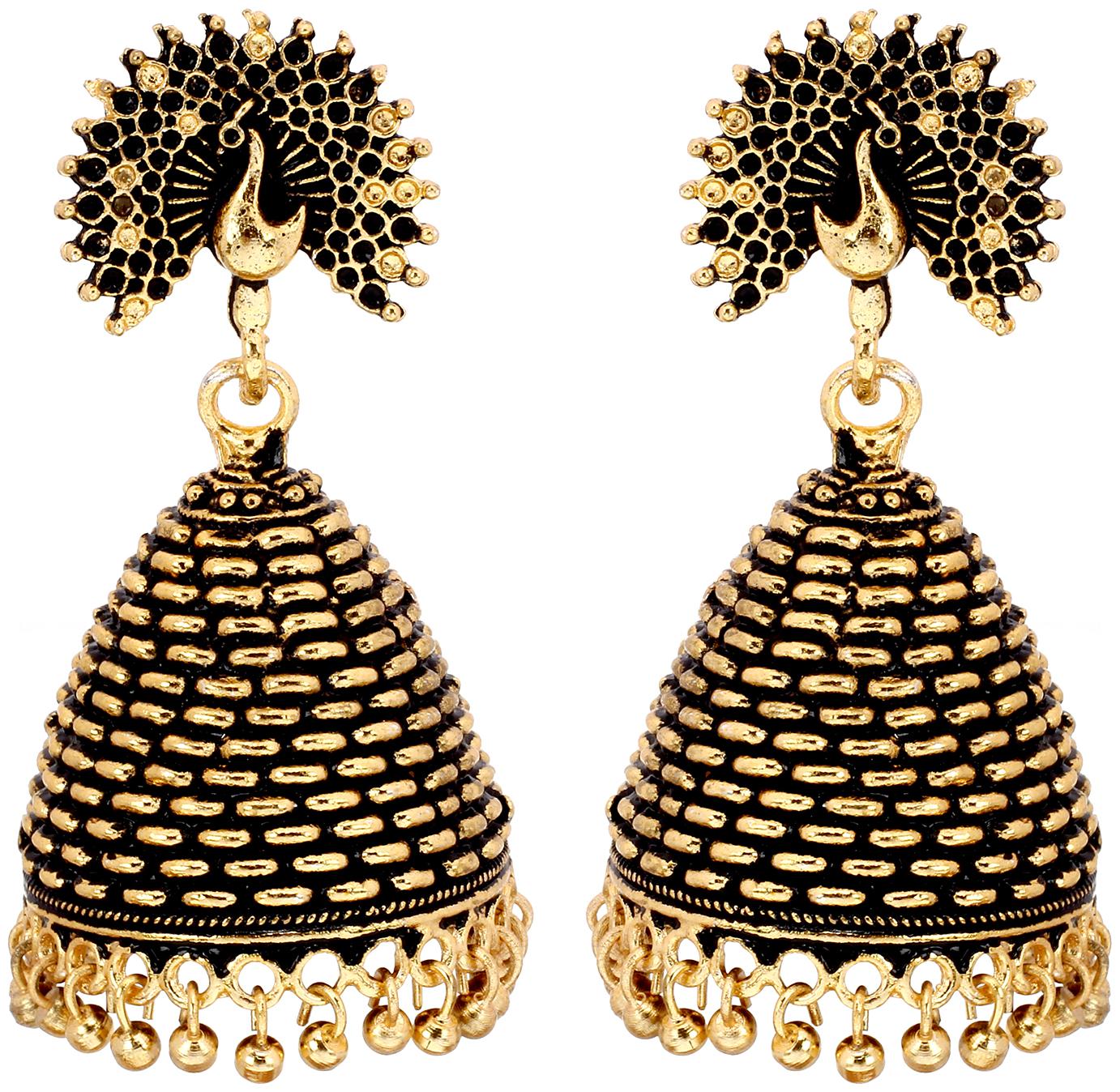 

Eris Inc Trendy peacock on top style Jhumka Traditional Earrings for Women and Girls