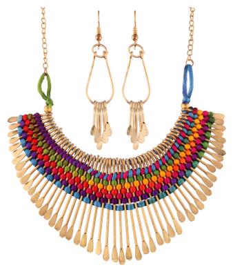 

Etnico Choker Style Fashion Necklace Set with Earrings For Women
