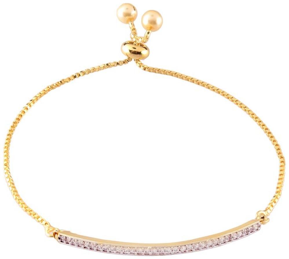 

Etnico Fashion American Diamond Adjustable Bracelet For Women