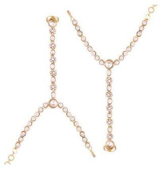 Etnico Gold Stone Studded Single Wedding Designer Hath phool