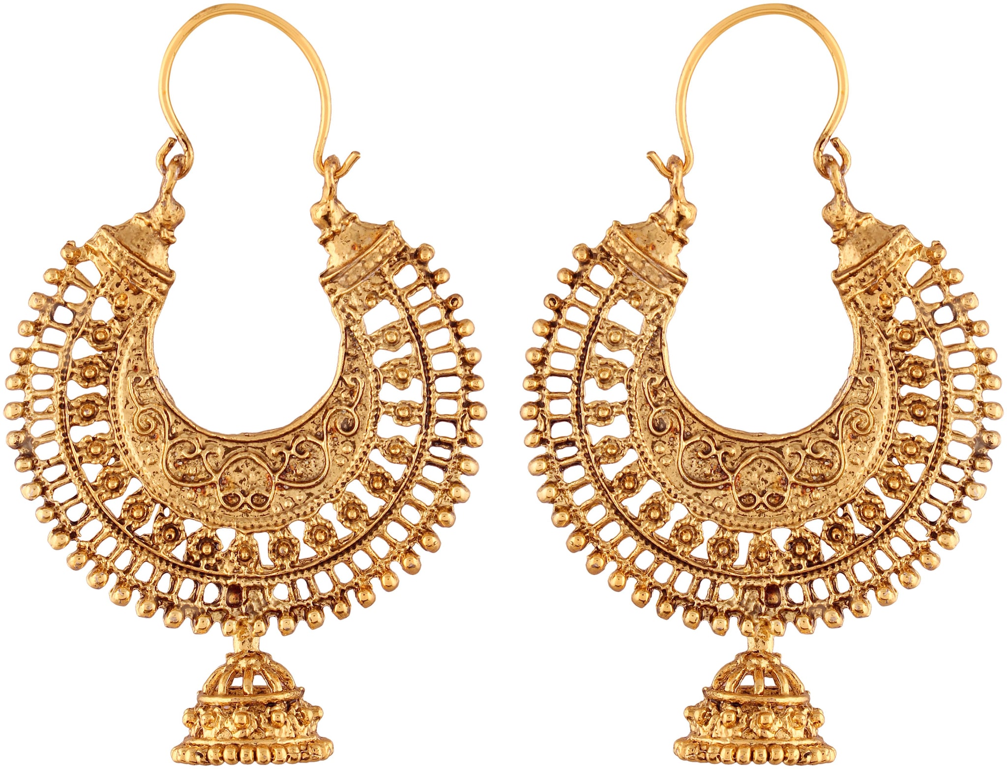 

Etnico Gold Plated Chandbali Jhumki Earring for Women