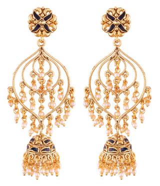 

Etnico Gold Plated Jhumki Earrings for Women