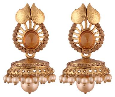 

Etnico Gold Plated Jhumki Earrings for Women