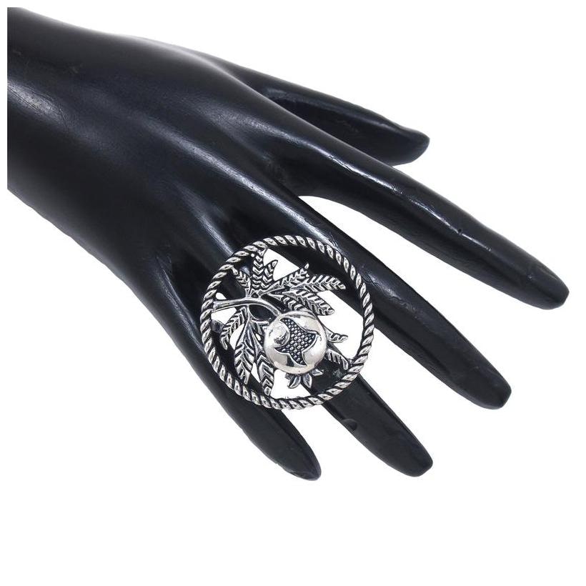

Etnico Indian Traditional Antique Boho Vintage Oxidised Adjustable Ring