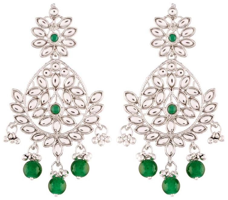 

Etnico Kundan Chandbali Earrings for Women (E2465ZG)