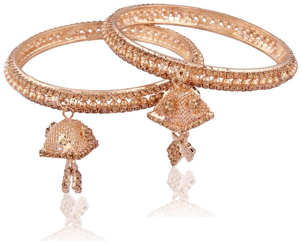 

Etnico Traditional Gold Plated Bangles for Women