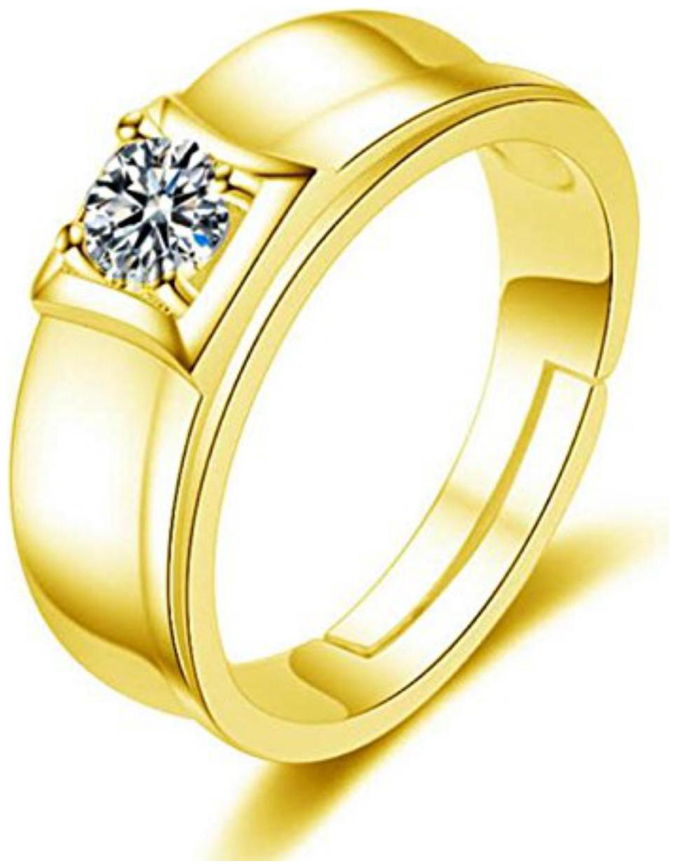 

Exclusive Limited Edition 24KT Gold Swarovski Solitaire Adjustable Mens Rings