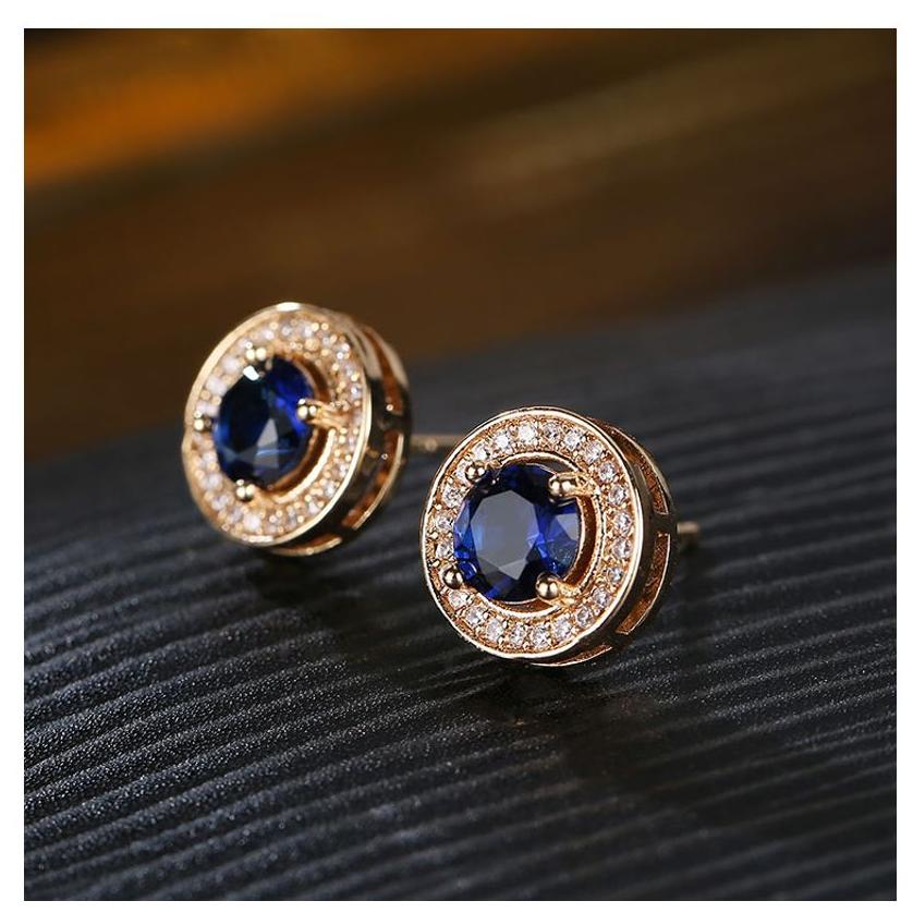 

Fabula Blue Cubic Zirconia Fine Ear Stud Earrings for Women Girls Stellar Fine Jewels Collection