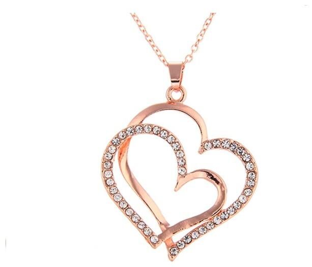 

Fabula Jewellery Gold Plated Heart Motif Zirconia Pendant Necklace